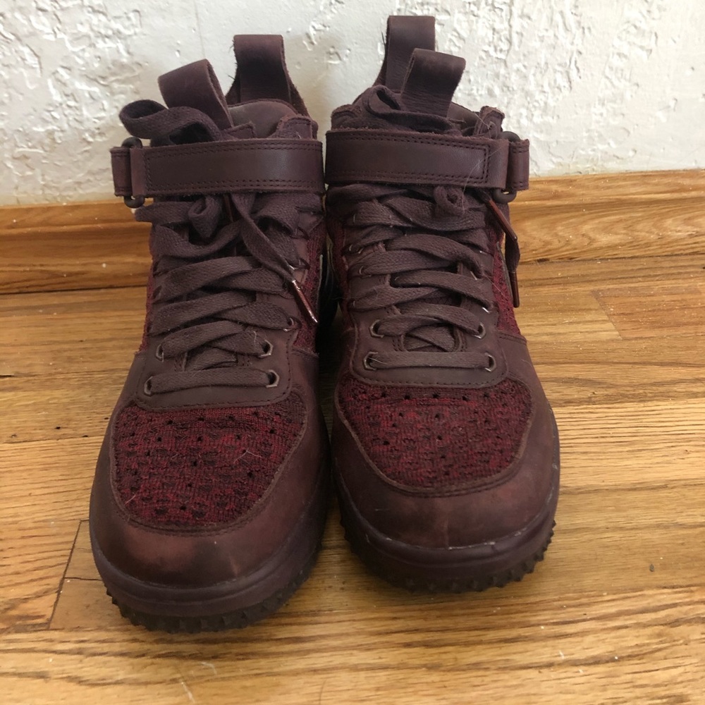 W’s Air Force 1 Highs, Purple knit, 7.5